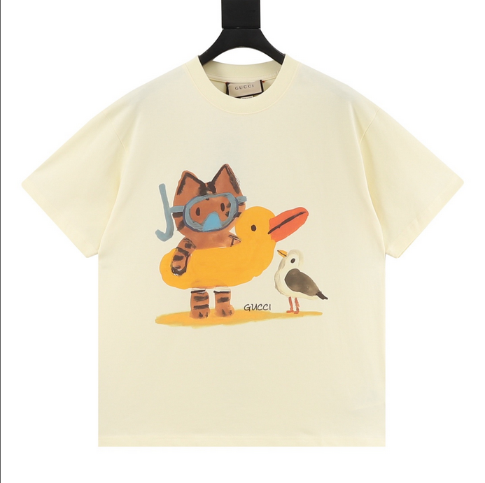 Gucci Cartoon Swimmer Cat Tshirt