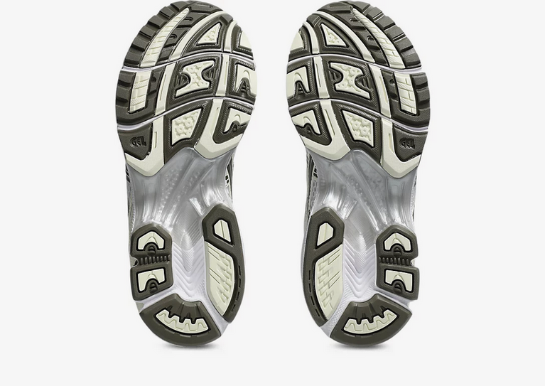 Asics Gel Kayano 14 Unisex White Ivory Sneaker side view, showcasing its retro design and lightweight comfort.