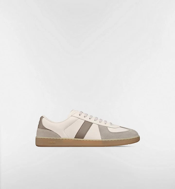 Dior B01 Matchpoint Sneaker Gray in White featuring a retro tennis design with gray and white accents at Volonka.