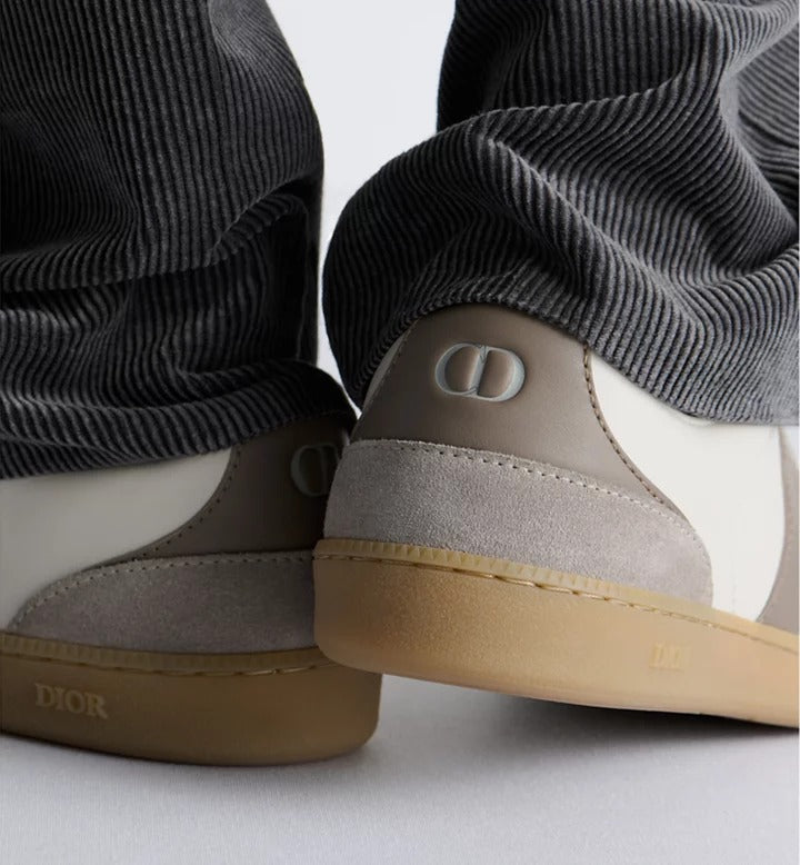 Dior B01 Matchpoint Sneaker Gray in White featuring a retro tennis design with gray and white accents at Volonka.