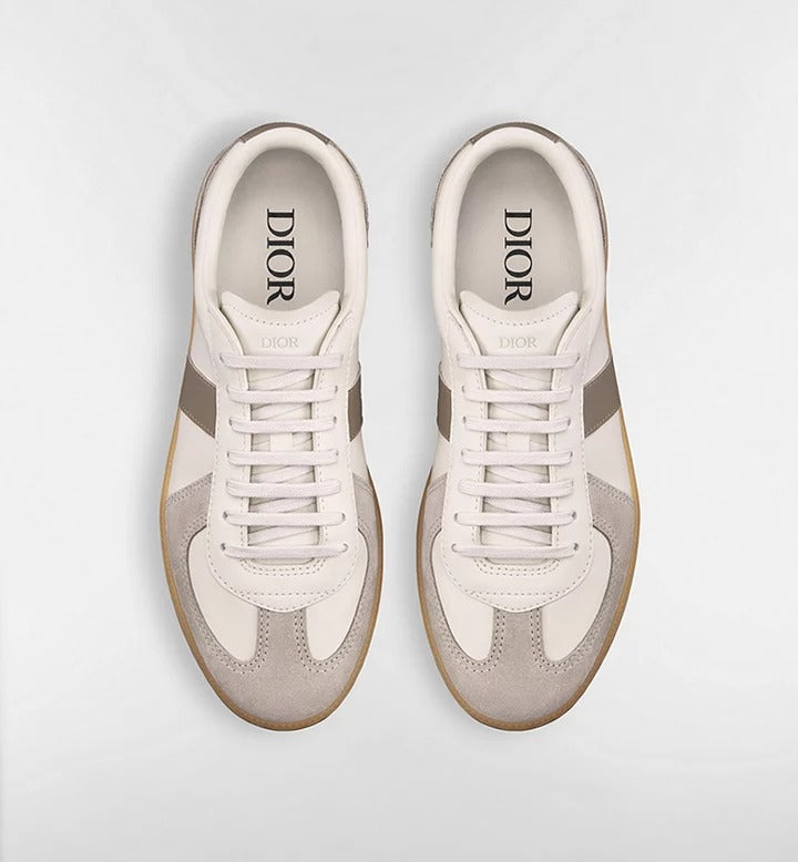 Dior B01 Matchpoint Sneaker Gray in White featuring a retro tennis design with gray and white accents at Volonka.