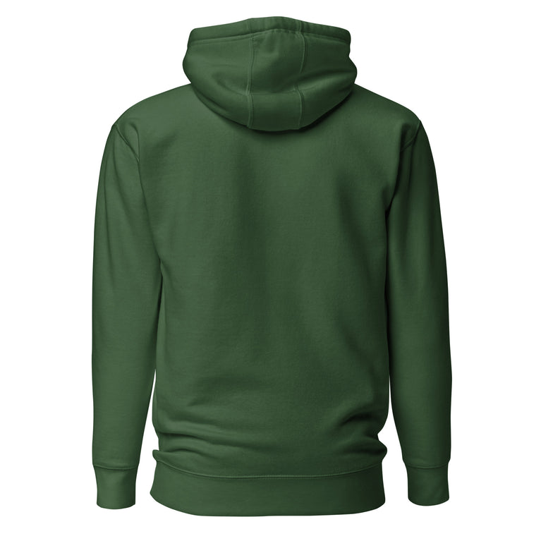 Make Iran Great Again Unisex Hoodie featuring a lion emblem and vibrant colors on a Green.