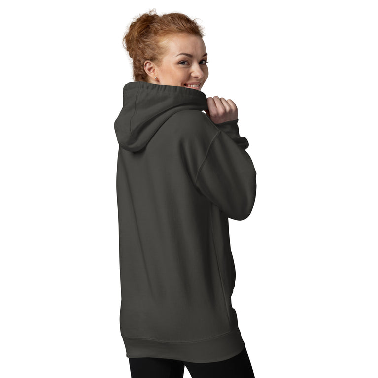 Make Iran Great Again Unisex Hoodie featuring a lion emblem and vibrant colors on a Dark Green.
