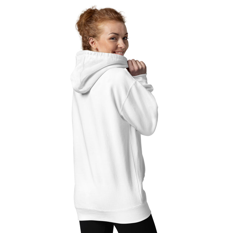 Make Iran Great Again Unisex Hoodie featuring a lion emblem and vibrant colors on a White.