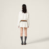 Miu Miu Set aus weißer, kurzer Jacke und bauschigem Rock
