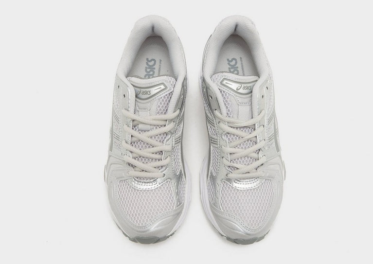 Asics Gel Kayano 14 Unisex White Sneaker, sporty design with breathable mesh and cushioning technology.