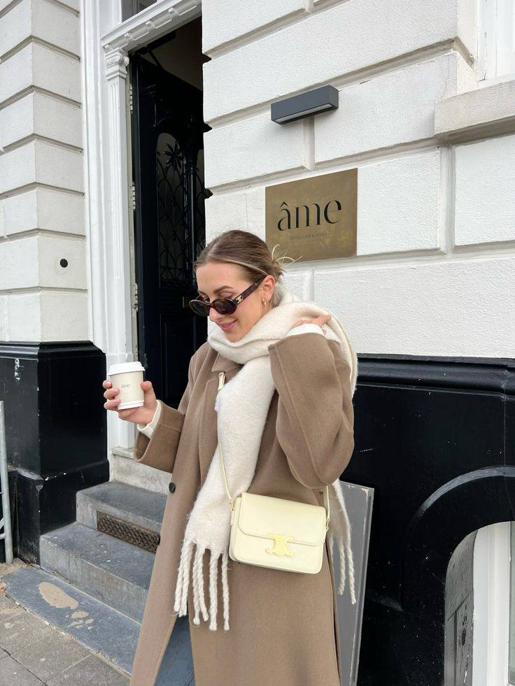 CELINE Smooth Calfskin Triomphe Clutch on Chain