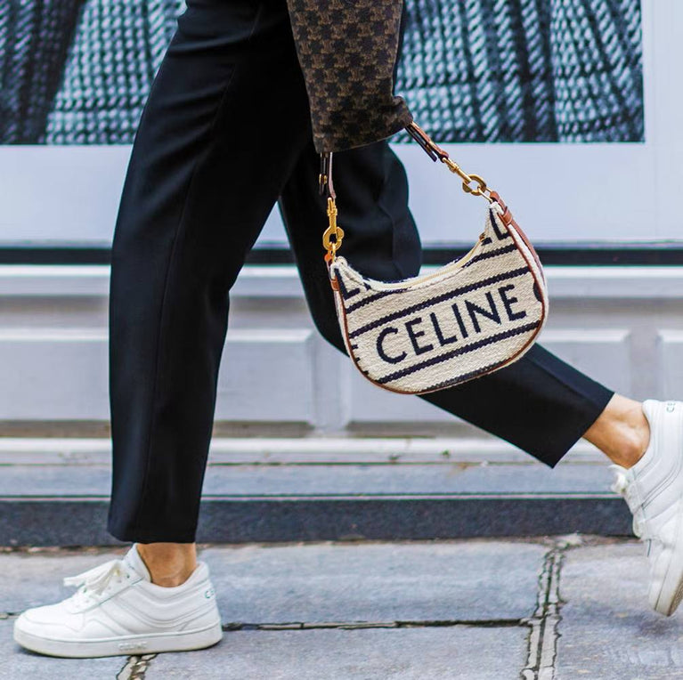 CELINE Textile Medium Ava Schultertasche