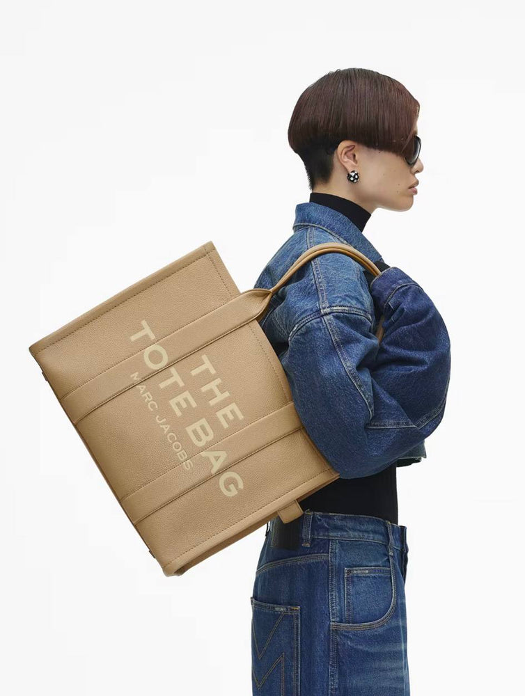 Marc Jacobs Shopper Tote Bag Leather Camel