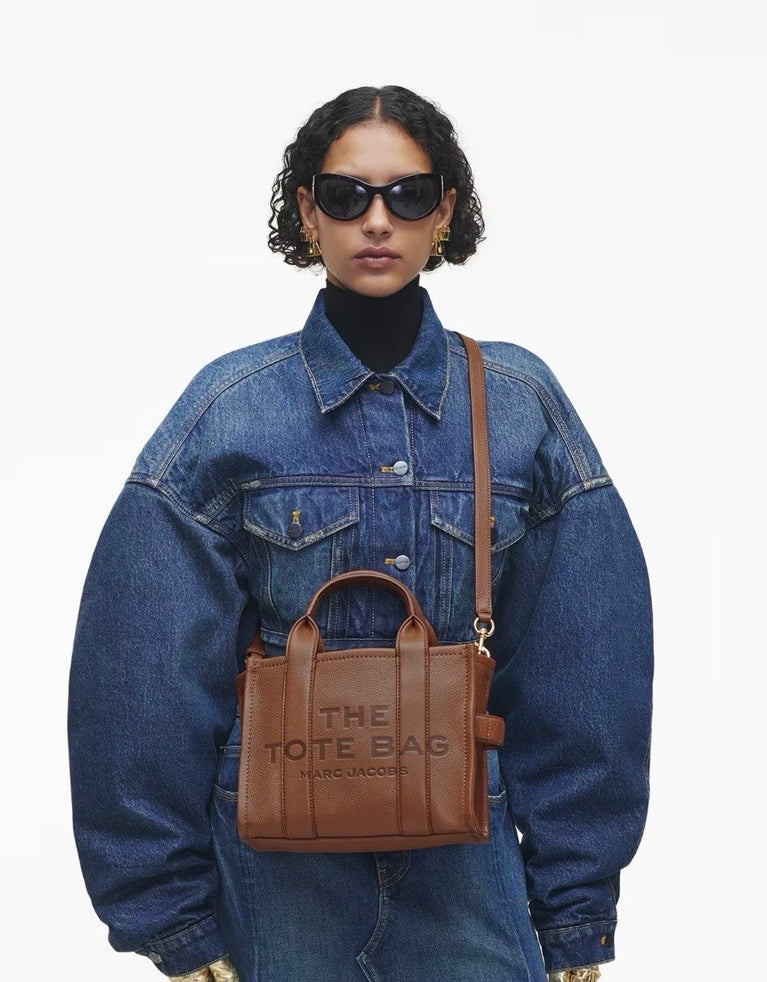 Marc Jacobs Shopper Tote Bag Leather Brown