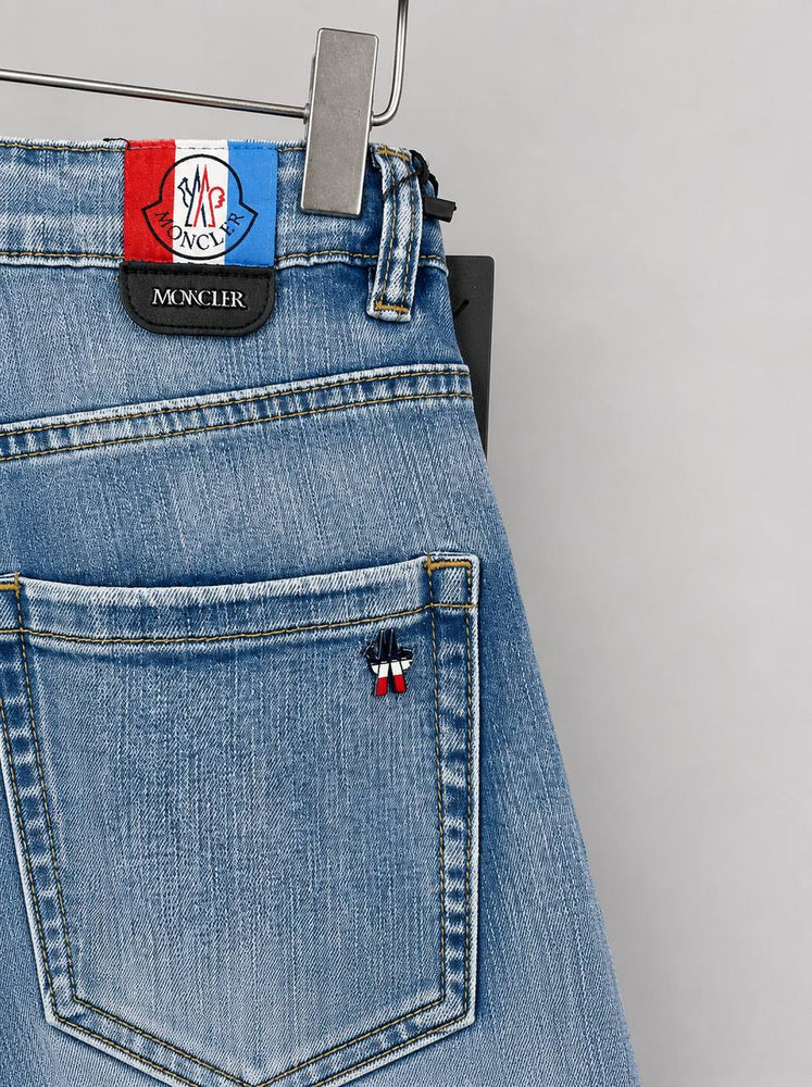 Moncler Blue Denim Shorts