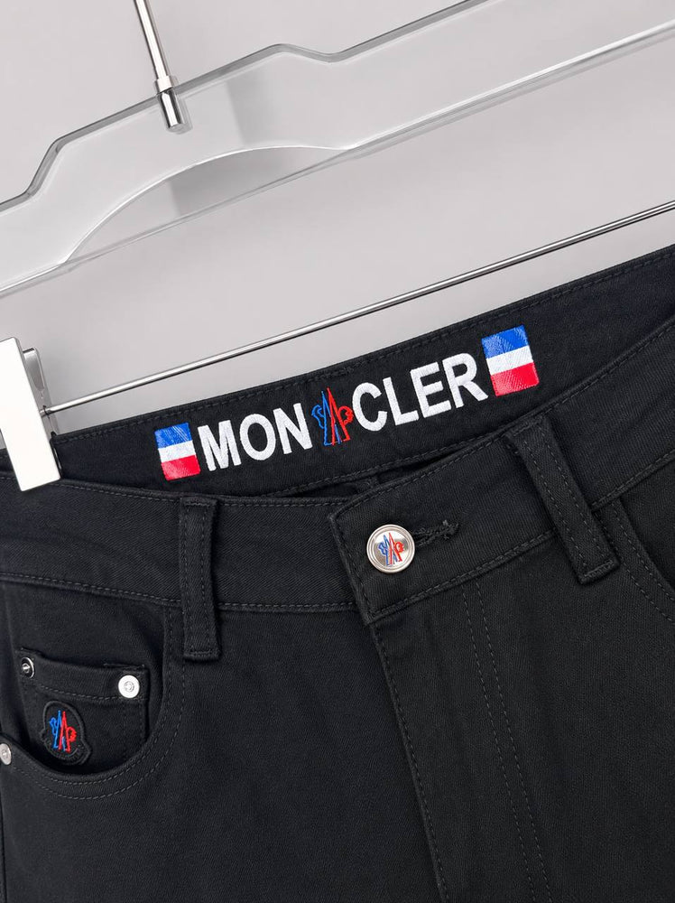 Moncler Black Denim Shorts