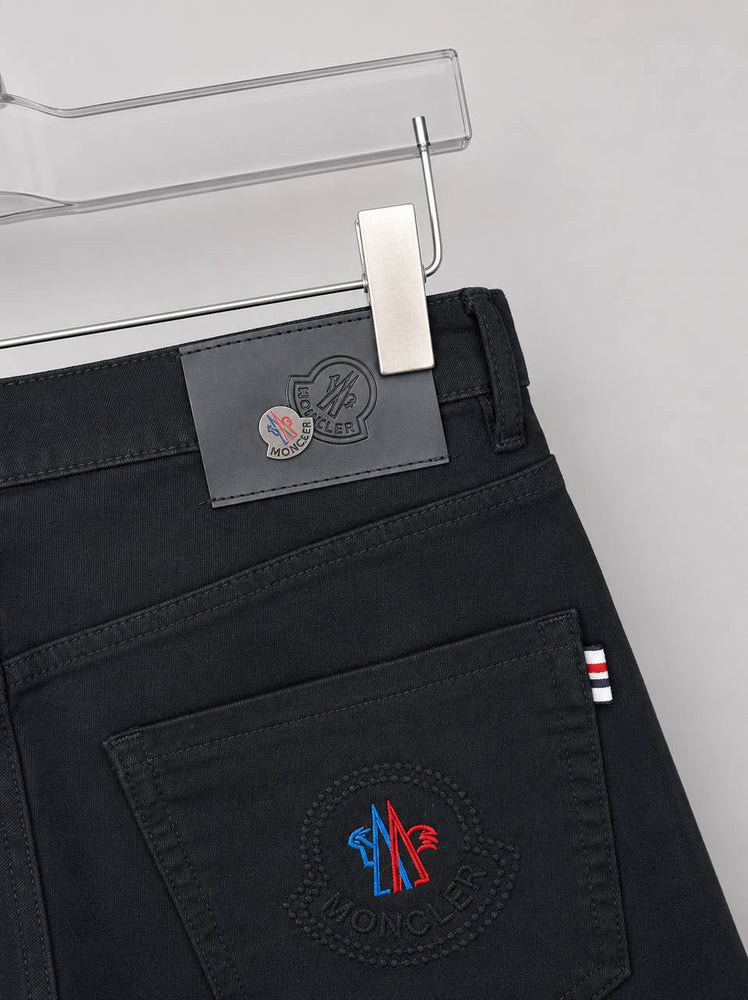 Moncler Black Denim Shorts
