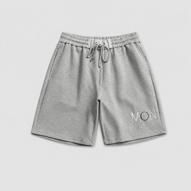 Moncler Jogging Unisex Cotton Shorts in grey at volonka.