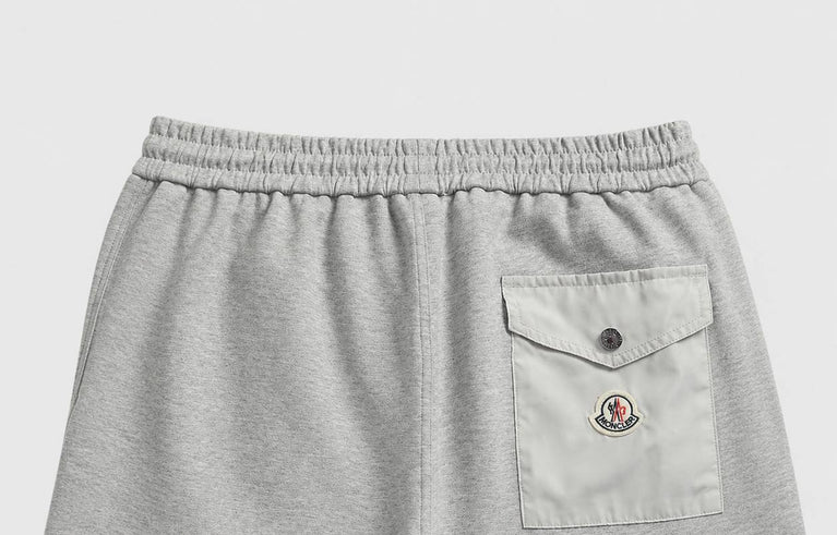 Moncler Jogging Unisex Cotton Shorts in grey at volonka.