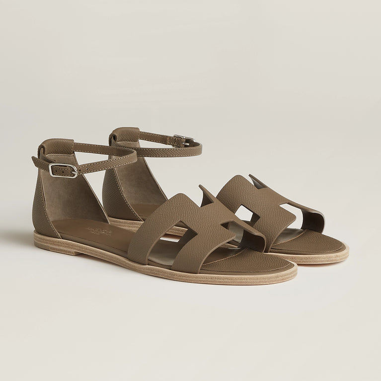 Hermes Damen-Sandalen Santorini, elegant, aus Leder, für den Sommer