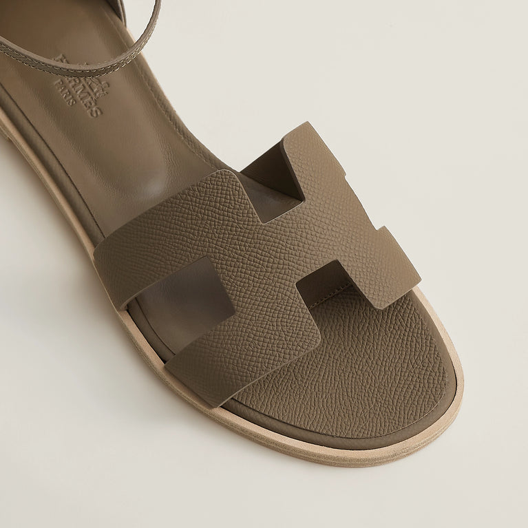 Hermes Damen-Sandalen Santorini, elegant, aus Leder, für den Sommer