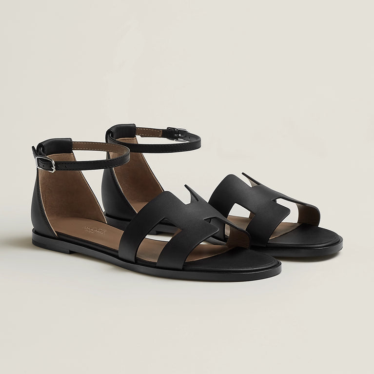 Hermes Damen-Sandalen Santorini, elegant, aus Leder, für den Sommer