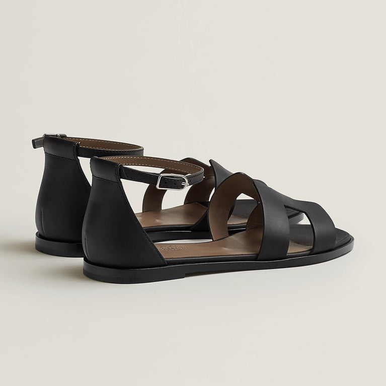 Hermes Damen-Sandalen Santorini, elegant, aus Leder, für den Sommer