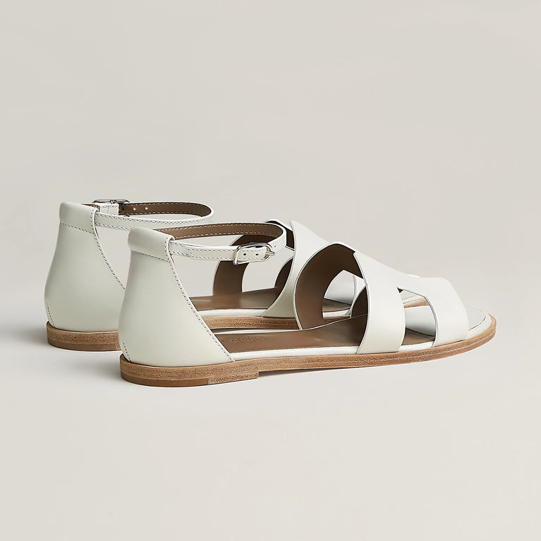 Hermes Damen-Sandalen Santorini, elegant, aus Leder, für den Sommer