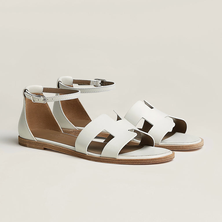 Hermes Damen-Sandalen Santorini, elegant, aus Leder, für den Sommer