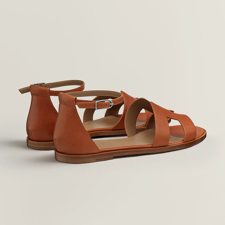 Hermes Damen-Sandalen Santorini, elegant, aus Leder, für den Sommer