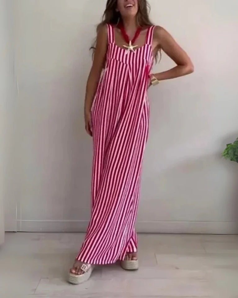 Sommerlicher gestreifter Streetwear-Jumpsuit