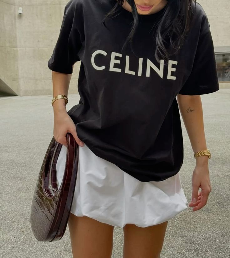 Celine Relaxed T-Shirt aus Baumwolle