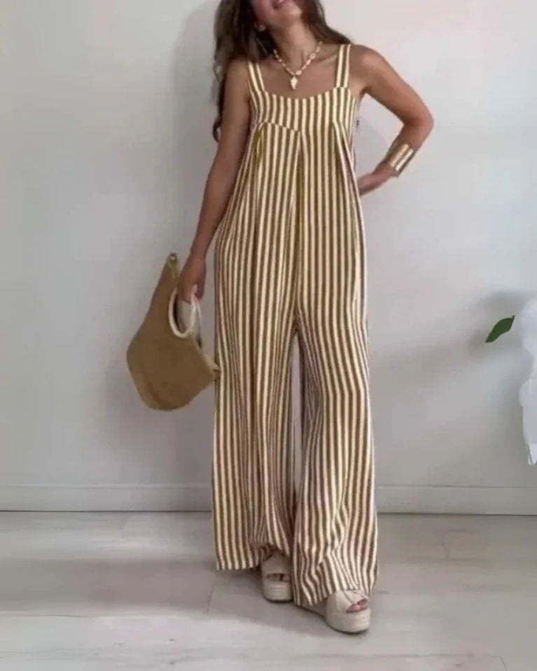 Sommerlicher gestreifter Streetwear-Jumpsuit