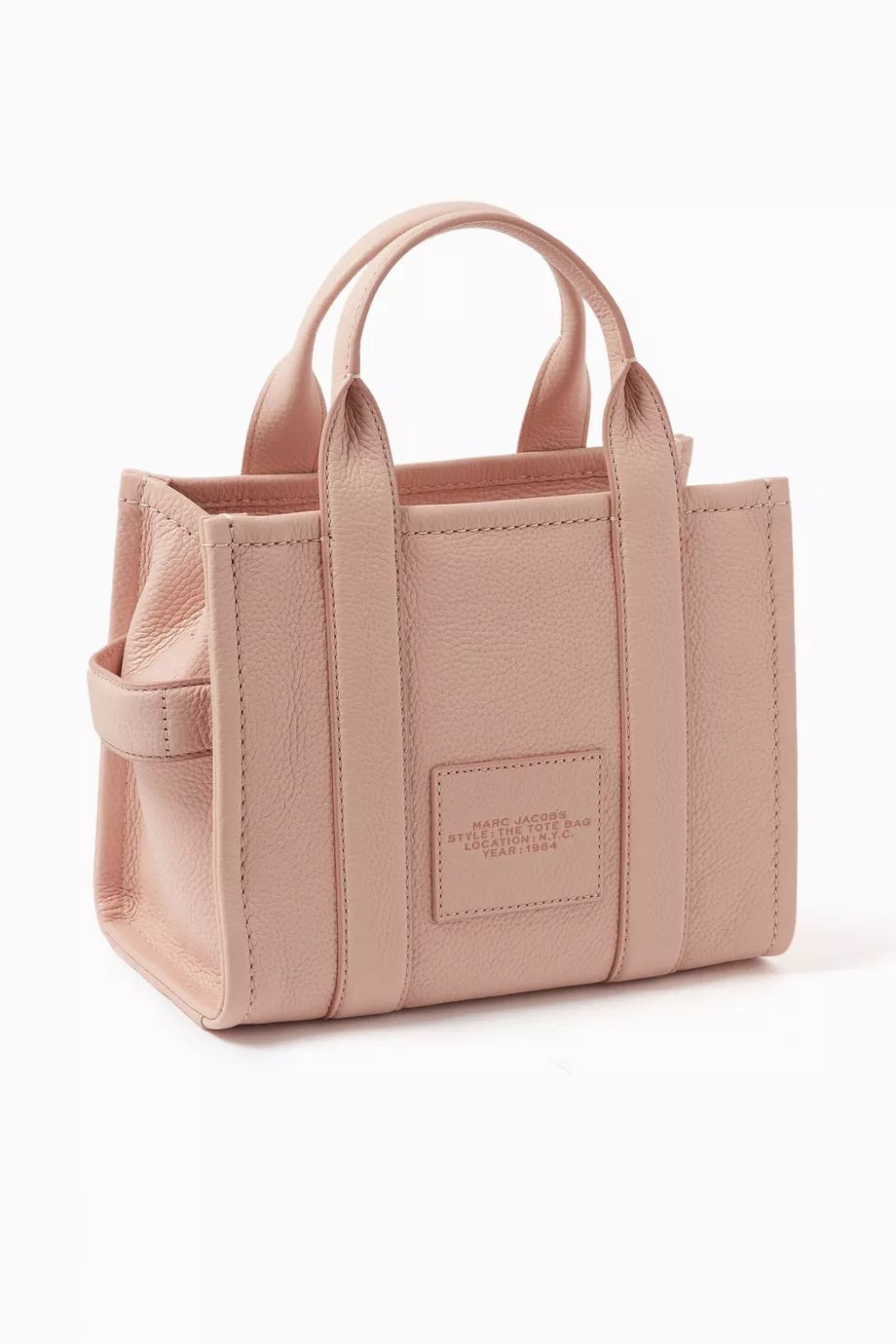 Marc Jacobs Shopper Tote Bag Leather Pink featuring a chic design and feminine style.