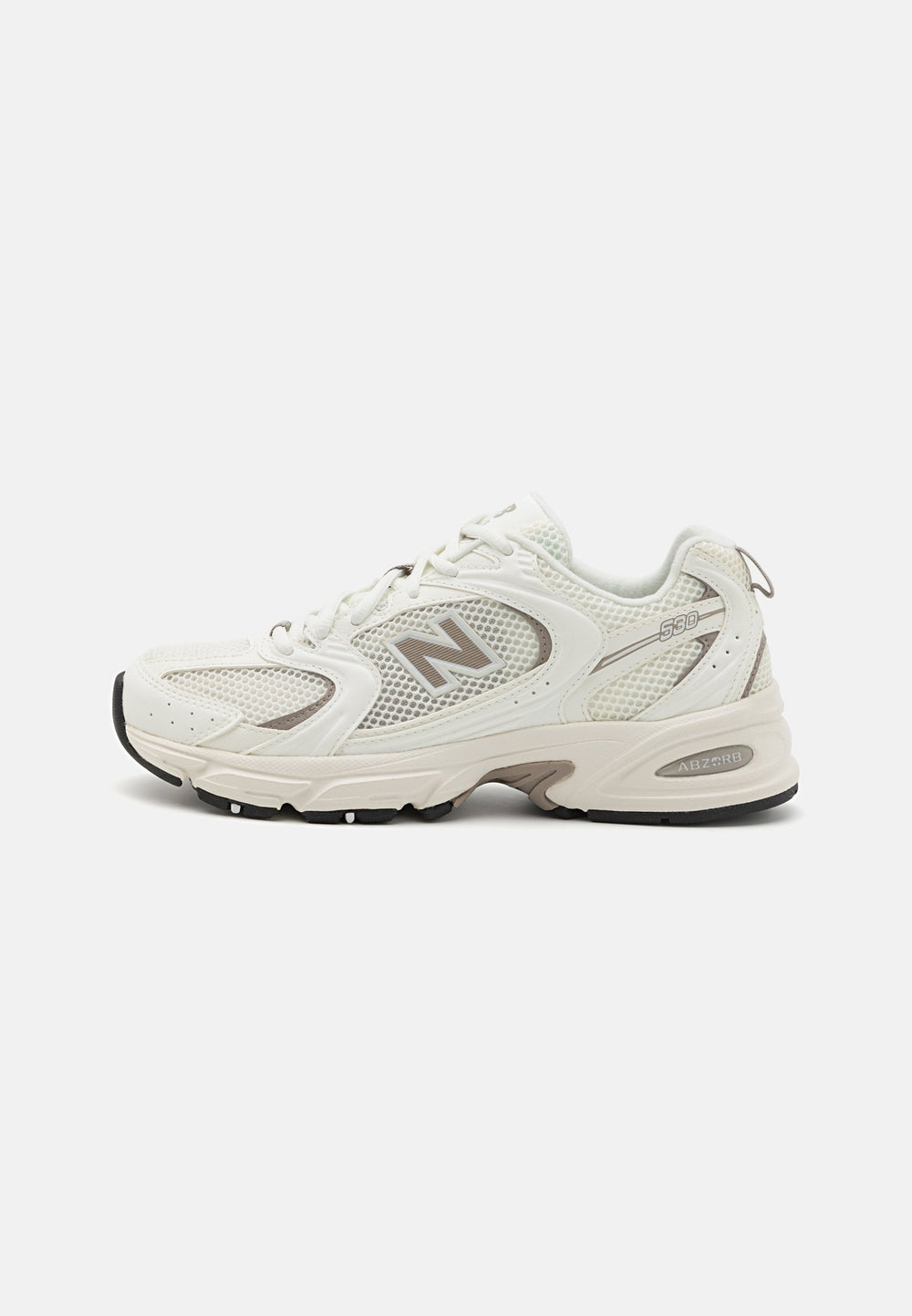 New Balance 530 Sneaker White Beige side view featuring a clean and comfortable design.