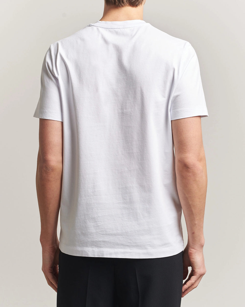 Moncler Men Lettering Logo Tshirt in white featuring a bold logo