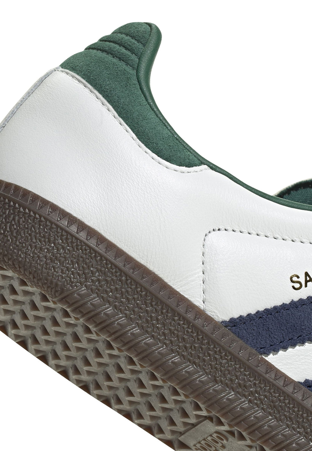 Adidas Samba OG Unisex Blkwhi Green of classic soccer sneakers with white and green color scheme at Volonka.