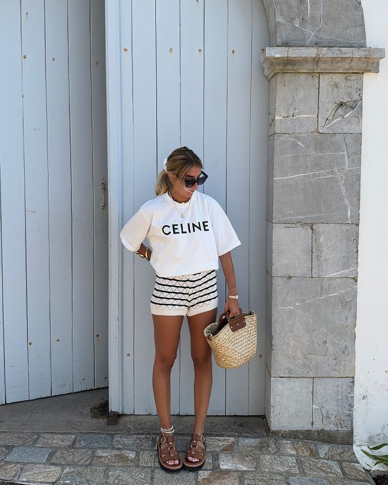 Celine Relaxed T-Shirt aus Baumwolle