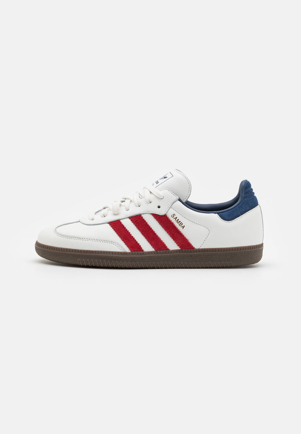 Adidas Samba OG White Red Indigo showing classic design and color combination at Volonka.