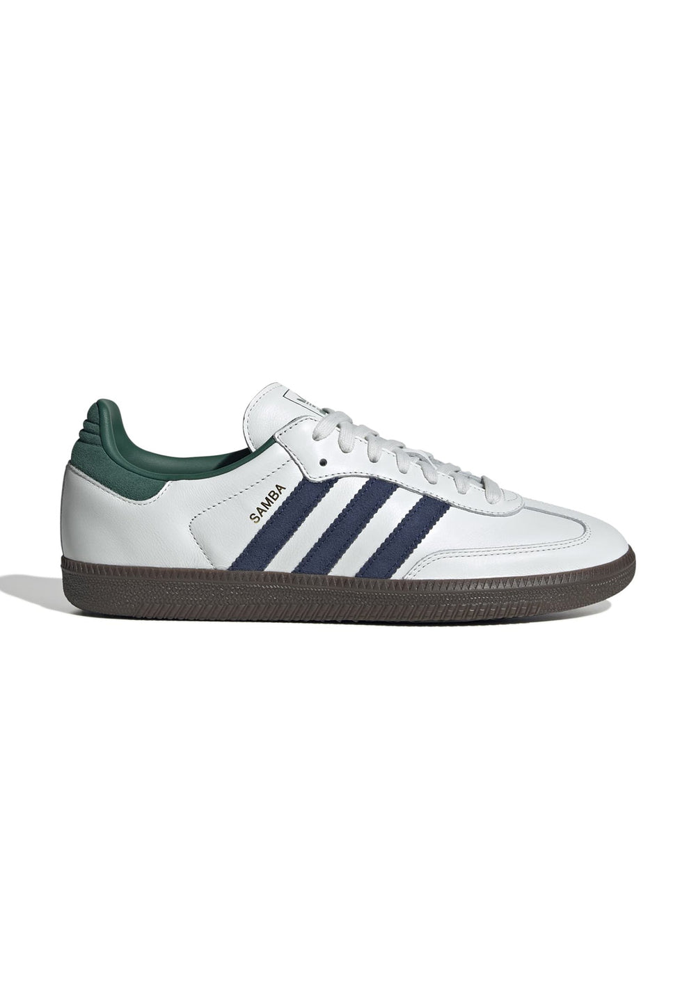 Adidas Samba OG Unisex Blkwhi Green of classic soccer sneakers with white and green color scheme at Volonka.