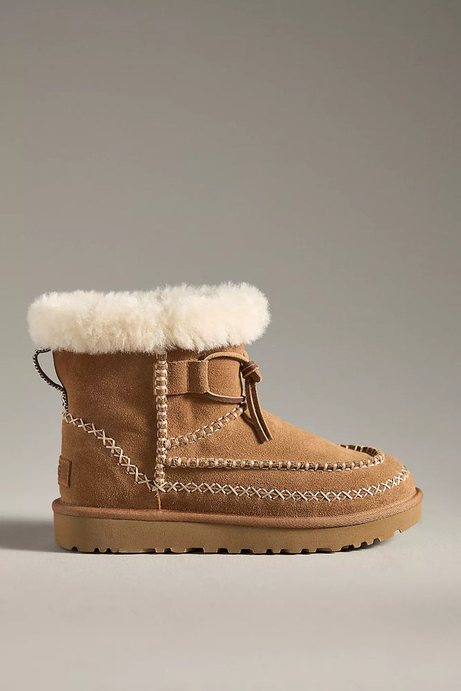 Brown suede boot. UGG Classic Mini Alpine Women's Winter Snow Boots at volonka