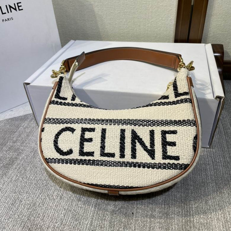 CELINE Textile Medium Ava Shoulder Bag