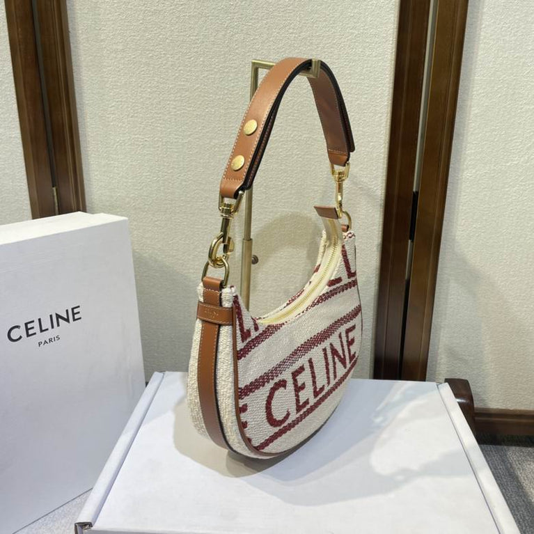 CELINE Textile Medium Ava Shoulder Bag