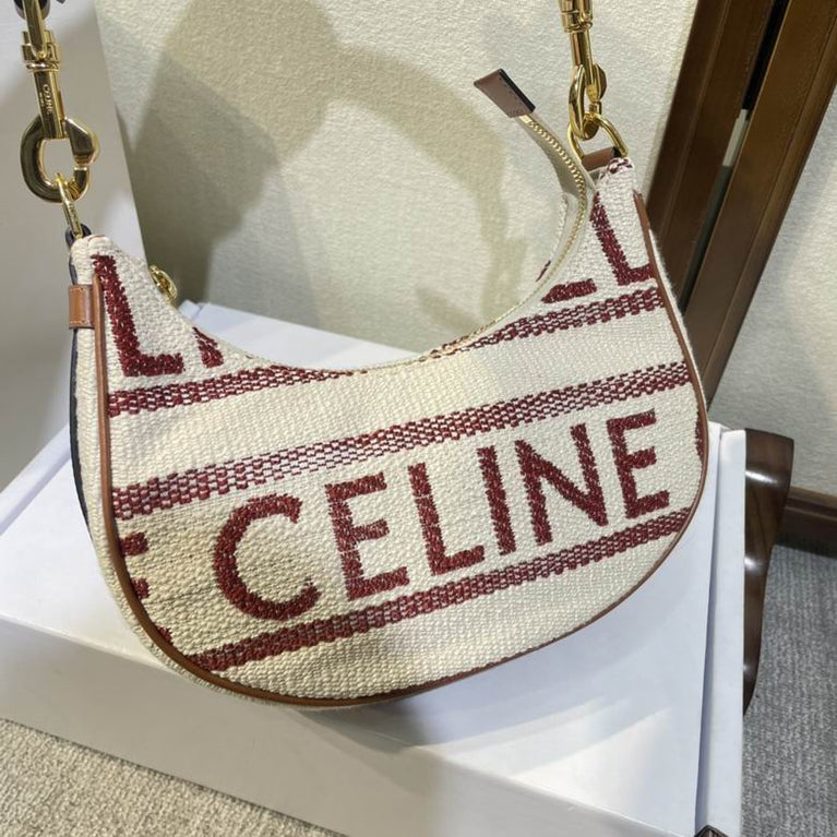 CELINE Textile Medium Ava Shoulder Bag