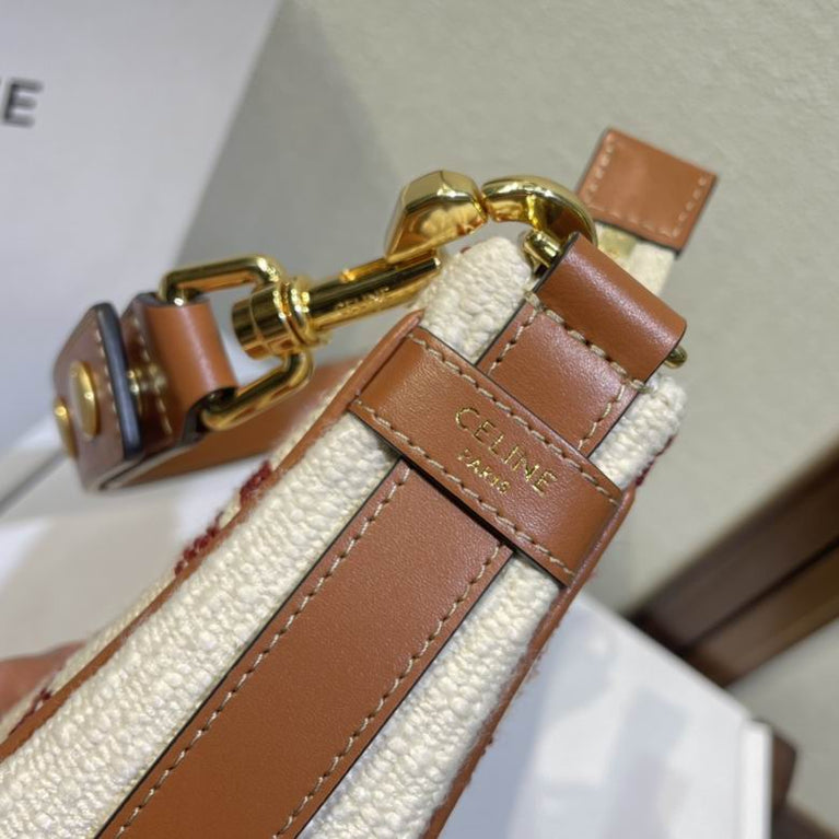 CELINE Textile Medium Ava Shoulder Bag