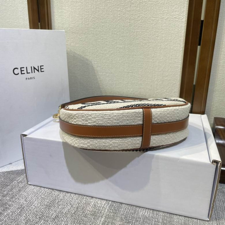 CELINE Textile Medium Ava Shoulder Bag