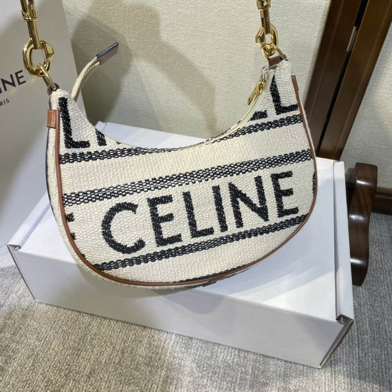 CELINE Textile Medium Ava Shoulder Bag