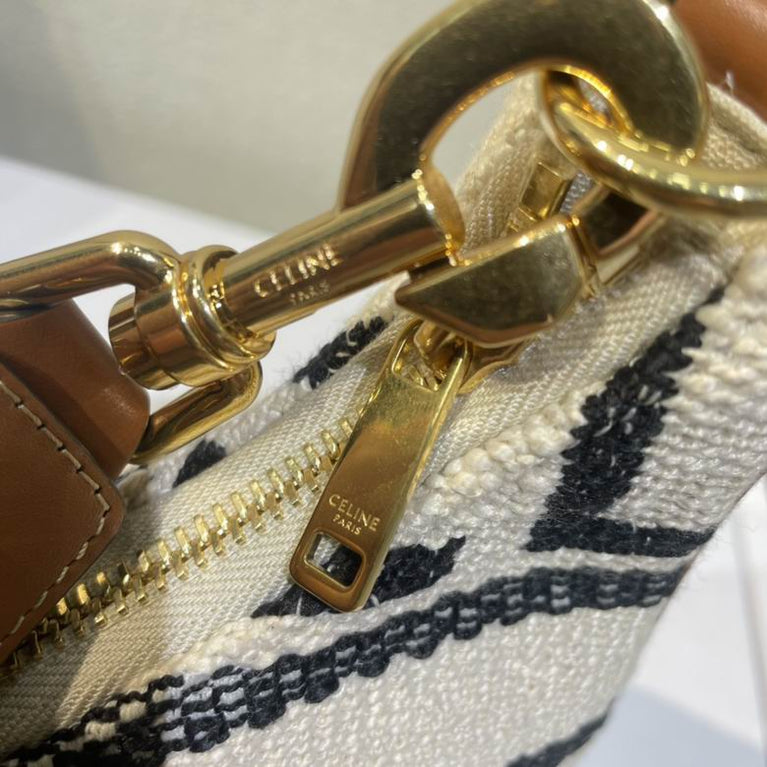 CELINE Textile Medium Ava Shoulder Bag