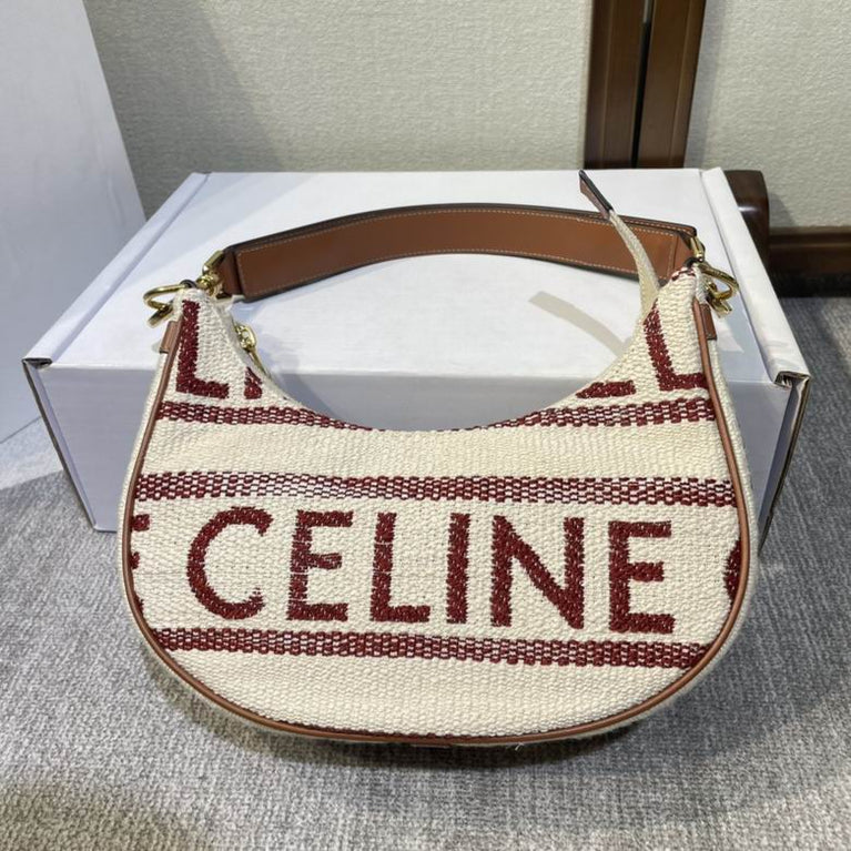 CELINE Textile Medium Ava Shoulder Bag
