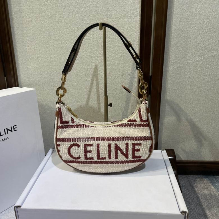 CELINE Textile Medium Ava Shoulder Bag