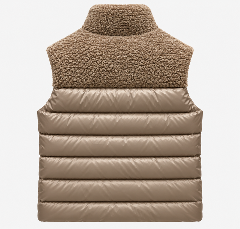 Moncler Merek down vest in teddy fabric