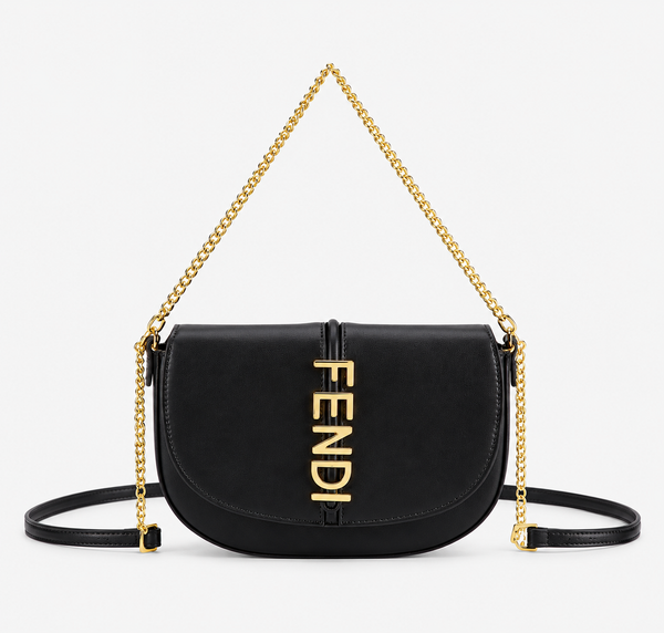Fendi Carrying Chain Leather Shoulder Bag