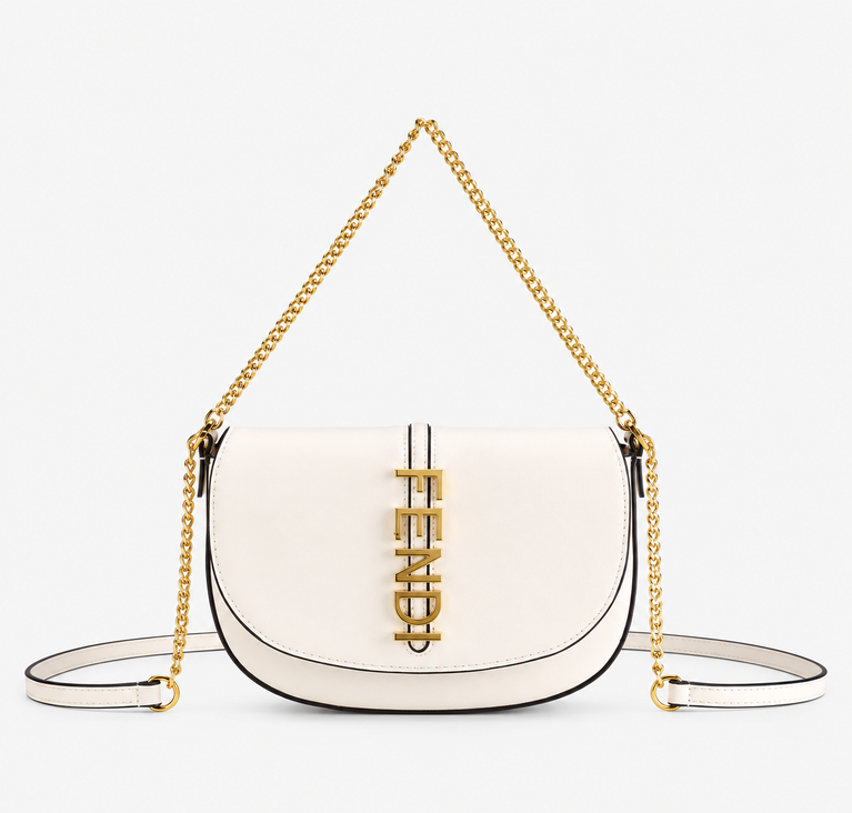 Fendi Carrying Chain Leather Shoulder Bag