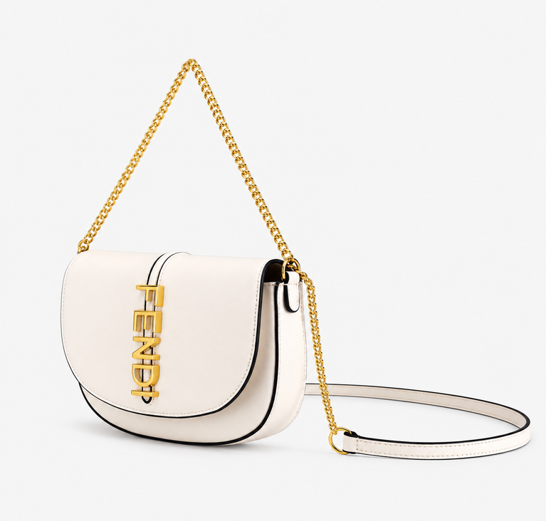 Fendi Carrying Chain Leather Shoulder Bag